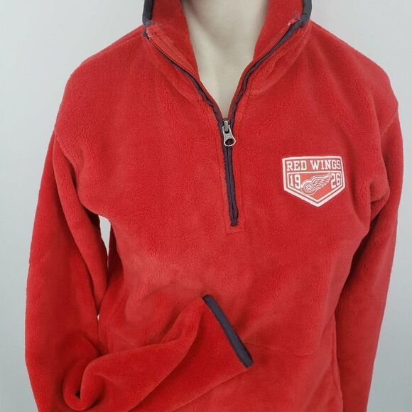 NHL Detroit Red Wings 1/4 Zip Fleece Pullover Jacket - Picture 1 of 7